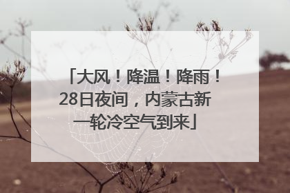 大风！降温！降雨！28日夜间，内蒙古新一轮冷空气到来
