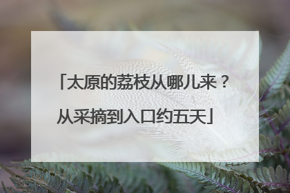太原的荔枝从哪儿来？从采摘到入口约五天