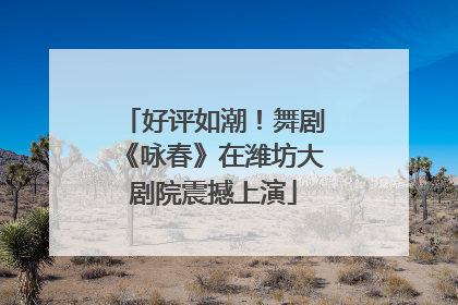 好评如潮！舞剧《咏春》在潍坊大剧院震撼上演