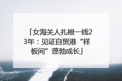 女海关人扎根一线23年：见证自贸港“样板间”蓬勃成长