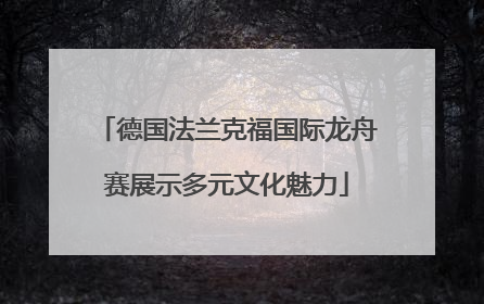 德国法兰克福国际龙舟赛展示多元文化魅力