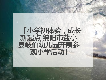 小学初体验，成长新起点 绵阳市盐亭县岐伯幼儿园开展参观小学活动