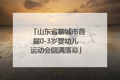 山东省聊城市首届0-3岁婴幼儿运动会圆满落幕