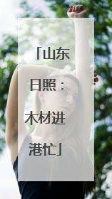 山东日照：木材进港忙