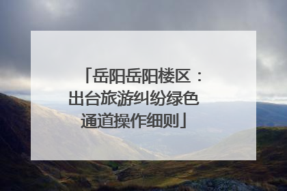 岳阳岳阳楼区：出台旅游纠纷绿色通道操作细则