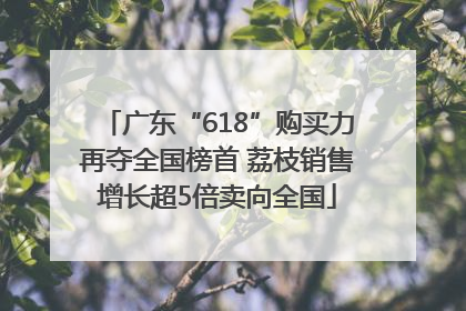 广东“618”购买力再夺全国榜首 荔枝销售增长超5倍卖向全国