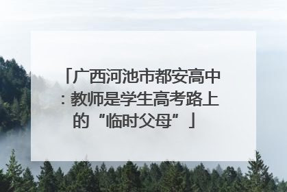 广西河池市都安高中：教师是学生高考路上的“临时父母”