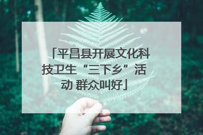 平昌县开展文化科技卫生“三下乡”活动 群众叫好