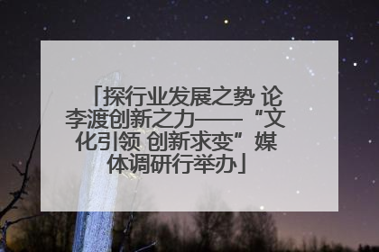 探行业发展之势 论李渡创新之力——“文化引领 创新求变”媒体调研行举办