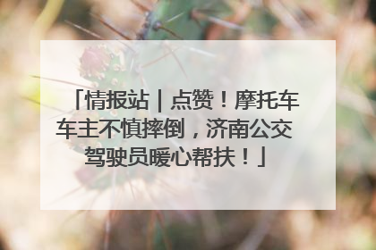 情报站｜点赞！摩托车车主不慎摔倒，济南公交驾驶员暖心帮扶！