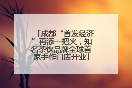 成都“首发经济”再添一把火，知名茶饮品牌全球首家手作门店开业