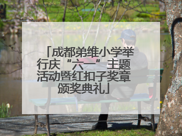 成都弟维小学举行庆“六一”主题活动暨红扣子奖章颁奖典礼