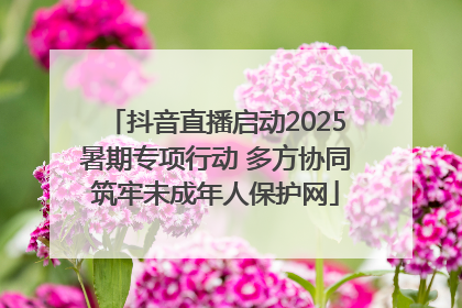 抖音直播启动2025暑期专项行动 多方协同筑牢未成年人保护网