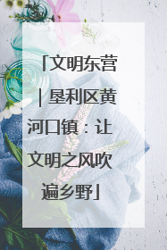 文明东营｜垦利区黄河口镇：让文明之风吹遍乡野
