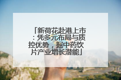 新荷花赴港上市：凭多元布局与质控优势，掘中药饮片产业增长潜能