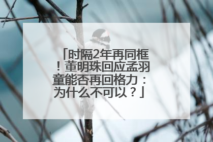 时隔2年再同框！董明珠回应孟羽童能否再回格力：为什么不可以？