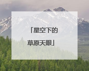 星空下的草原天眼