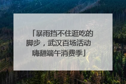 暴雨挡不住逛吃的脚步，武汉百场活动嗨翻端午消费季