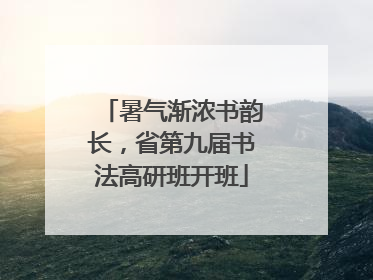 暑气渐浓书韵长，省第九届书法高研班开班