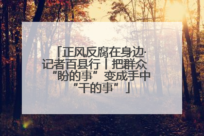 正风反腐在身边·记者百县行丨把群众“盼的事”变成手中“干的事”