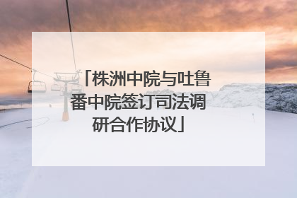 株洲中院与吐鲁番中院签订司法调研合作协议