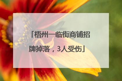 梧州一临街商铺招牌掉落，3人受伤