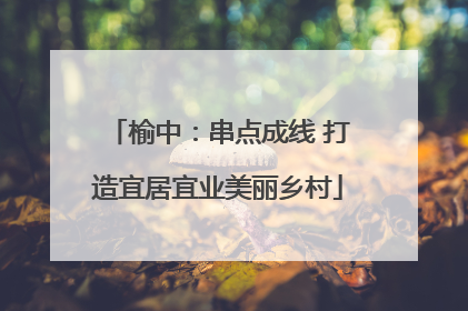 榆中：串点成线 打造宜居宜业美丽乡村