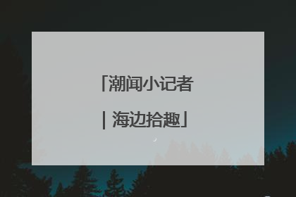 潮闻小记者｜海边拾趣