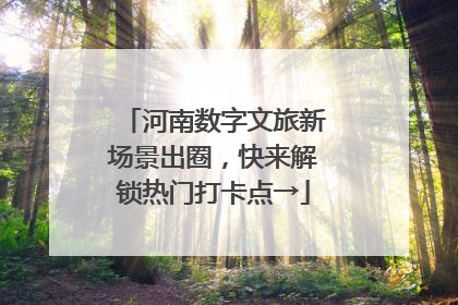 河南数字文旅新场景出圈，快来解锁热门打卡点→