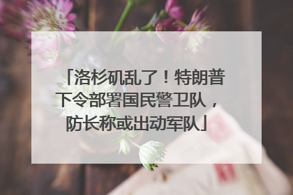洛杉矶乱了！特朗普下令部署国民警卫队，防长称或出动军队