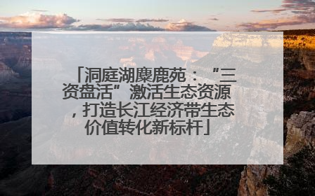 洞庭湖麋鹿苑：“三资盘活”激活生态资源，打造长江经济带生态价值转化新标杆