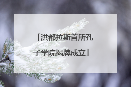 洪都拉斯首所孔子学院揭牌成立