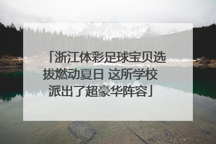 浙江体彩足球宝贝选拔燃动夏日 这所学校派出了超豪华阵容