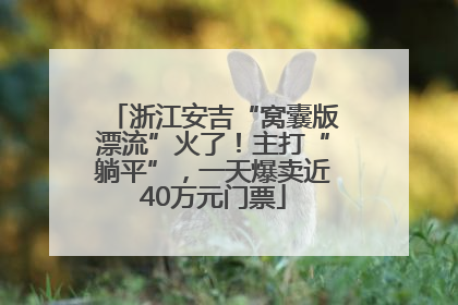 浙江安吉“窝囊版漂流”火了！主打“躺平”，一天爆卖近40万元门票