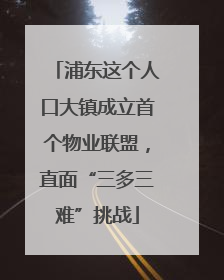 浦东这个人口大镇成立首个物业联盟，直面“三多三难”挑战