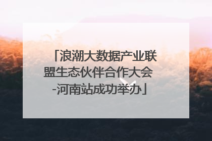 浪潮大数据产业联盟生态伙伴合作大会-河南站成功举办