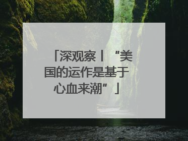 深观察丨“美国的运作是基于心血来潮”