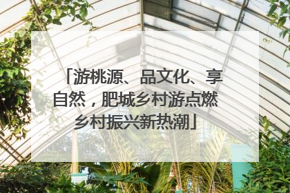 游桃源、品文化、享自然，肥城乡村游点燃乡村振兴新热潮