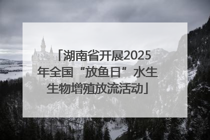 湖南省开展2025年全国“放鱼日”水生生物增殖放流活动