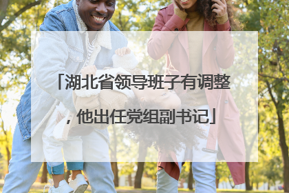 湖北省领导班子有调整，他出任党组副书记