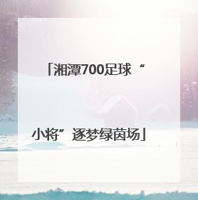 湘潭700足球“小将”逐梦绿茵场