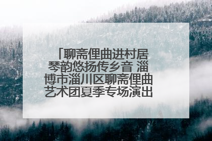 聊斋俚曲进村居 琴韵悠扬传乡音 淄博市淄川区聊斋俚曲艺术团夏季专场演出在杏园子村举行