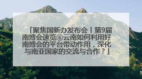 聚焦国新办发布会丨第9届南博会速览⑥云南如何利用好南博会的平台带动作用，深化与南亚国家的交流与合作？