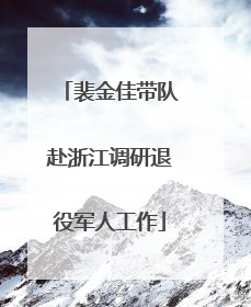 裴金佳带队赴浙江调研退役军人工作