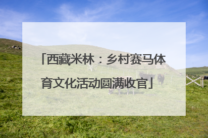 西藏米林：乡村赛马体育文化活动圆满收官