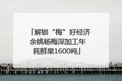 解锁“梅”好经济 余姚杨梅深加工年耗鲜果1600吨