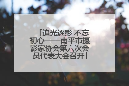 追光逐影 不忘初心——南平市摄影家协会第六次会员代表大会召开