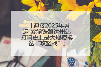 迎接2025年暑运 襄渝铁路达州站打响史上最大规模换岔“攻坚战”