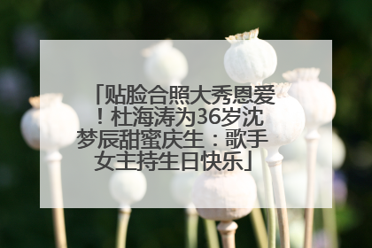 贴脸合照大秀恩爱！杜海涛为36岁沈梦辰甜蜜庆生：歌手女主持生日快乐