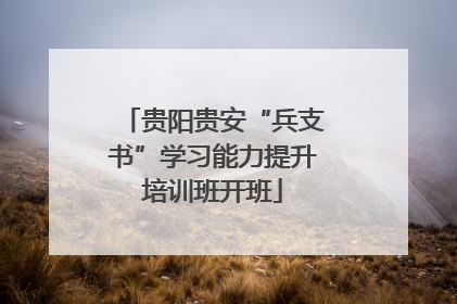 贵阳贵安“兵支书”学习能力提升培训班开班
